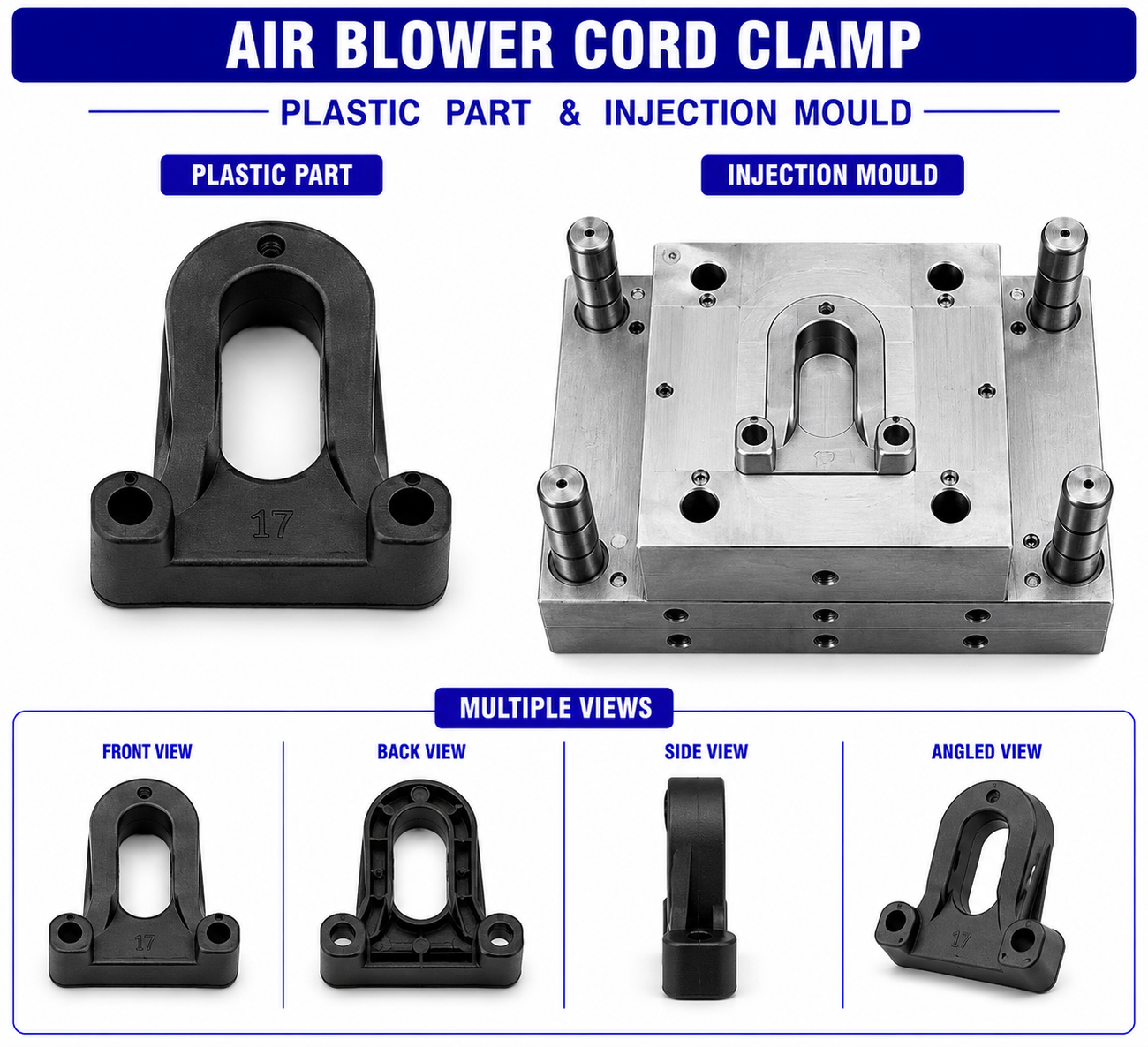 Air Blower Plastic Cord Clamp Mould and Moulding Services